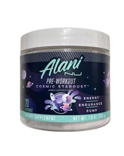 Alani Nu Pre-Workout Powder Cosmic Stardust Energy 20 Servings Exp 07/26
