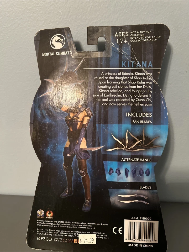 🔥 Figura de colección 2015 Mortal Kombat X Serie 2 Kitana 6" sellada nueva 🔥 Foto 4 de 4