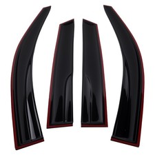 Side Window Rain Set for VW Polo MK4 2002-2009 Wind Deflectors Black 4pcs