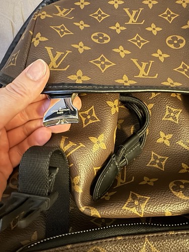 Herren Louis Vuitton Zack Monogram Macassar Rucksack Braun Lederbesatz Frankreich - Bild 6 von 8