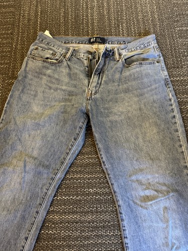 GAP Denim Size 33x32 Straight Blue Jeans - Picture 3 of 8