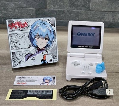 Nintendo Gameboy Advance SP Evangelion Rei Ayanami Asuka Reshell Glass Screen