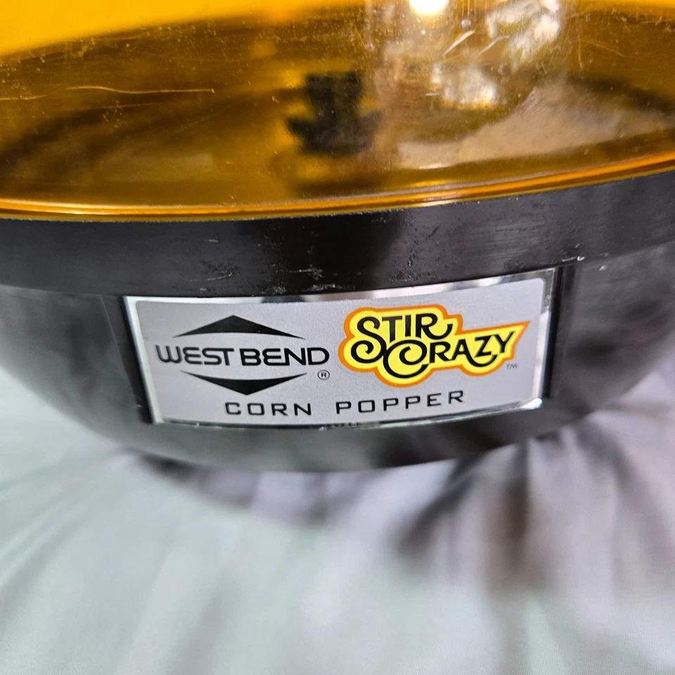 Vintage West Bend Stir Crazy 6 Qt Dome Popcorn Corn Popper USA 5346 Tested - Image 2 of 4