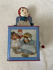 Vintage Raggedy Ann Andy Musical Jack-in-The-Box By Schylling.