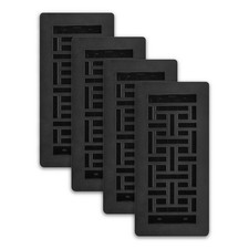 LAJH410-BLK Low Profile Grates 4x10 inch Oriental Textured Black Vent Cover