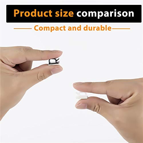 50pcs White Cable Clips, Adhesive Cable Organizer Cord Holder, 0.56 x 0.55 x - 第 4/8 張圖片