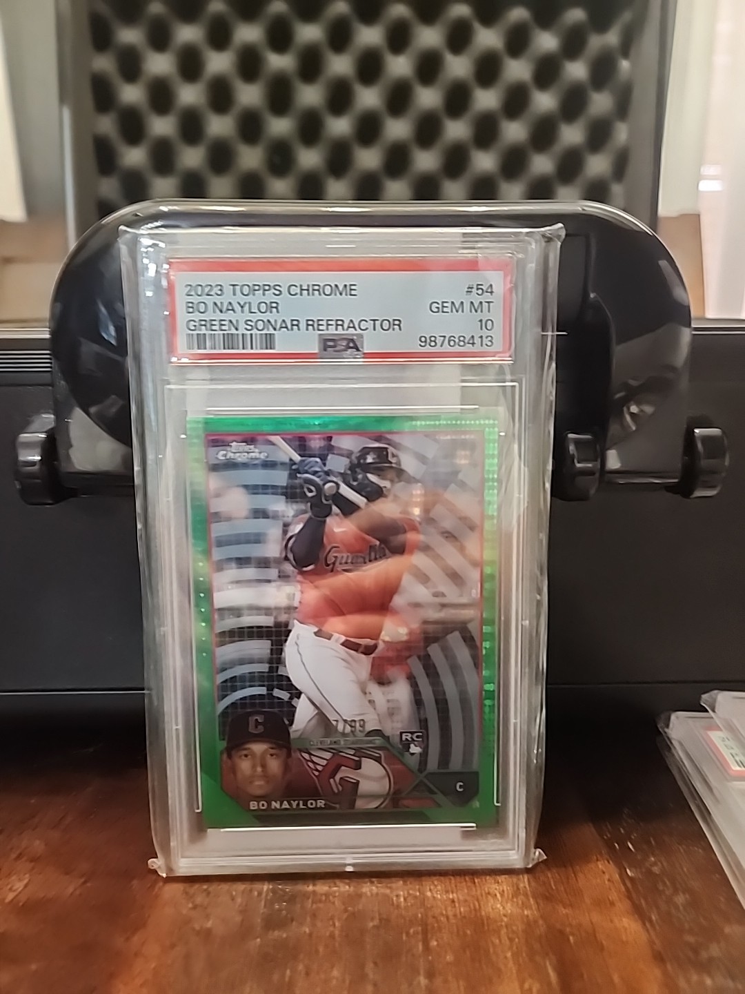 2023 Topps Chrome - Bo Naylor #54 Green Wave Refractor /99 (RC)