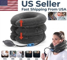 Cervical Neck Traction Device Collar Brace Support Pain Relief Stretcher Therapy