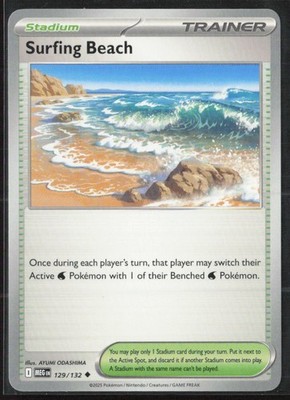 Surfing Beach #129/132 Uncommon ME01: Mega Evolution Pokemon