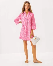 Lilly Pulitzer Daphne Tunic Dress Rousseau Pink Tulip Size 12 NWT