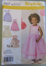 Simplicity 1507 Sewing Pattern Girls Child Bridesmaid Party Dress Uncut