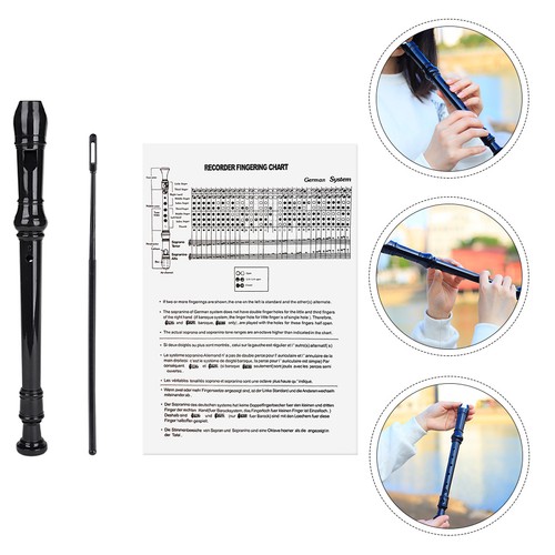 Flute 8 Hole Recorder with Cleaning Stick User Guide Plastic Instrument - Zdjęcie 2 z 13