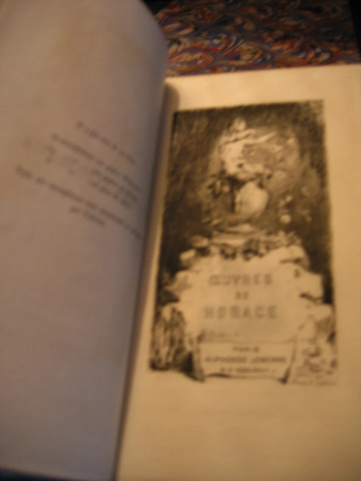 ‎Oeuvres de Horace, LEMERRE, RELIURE Marmin, Maroquin, EX Libris DE BARRAL 1873 - Photo 2/4