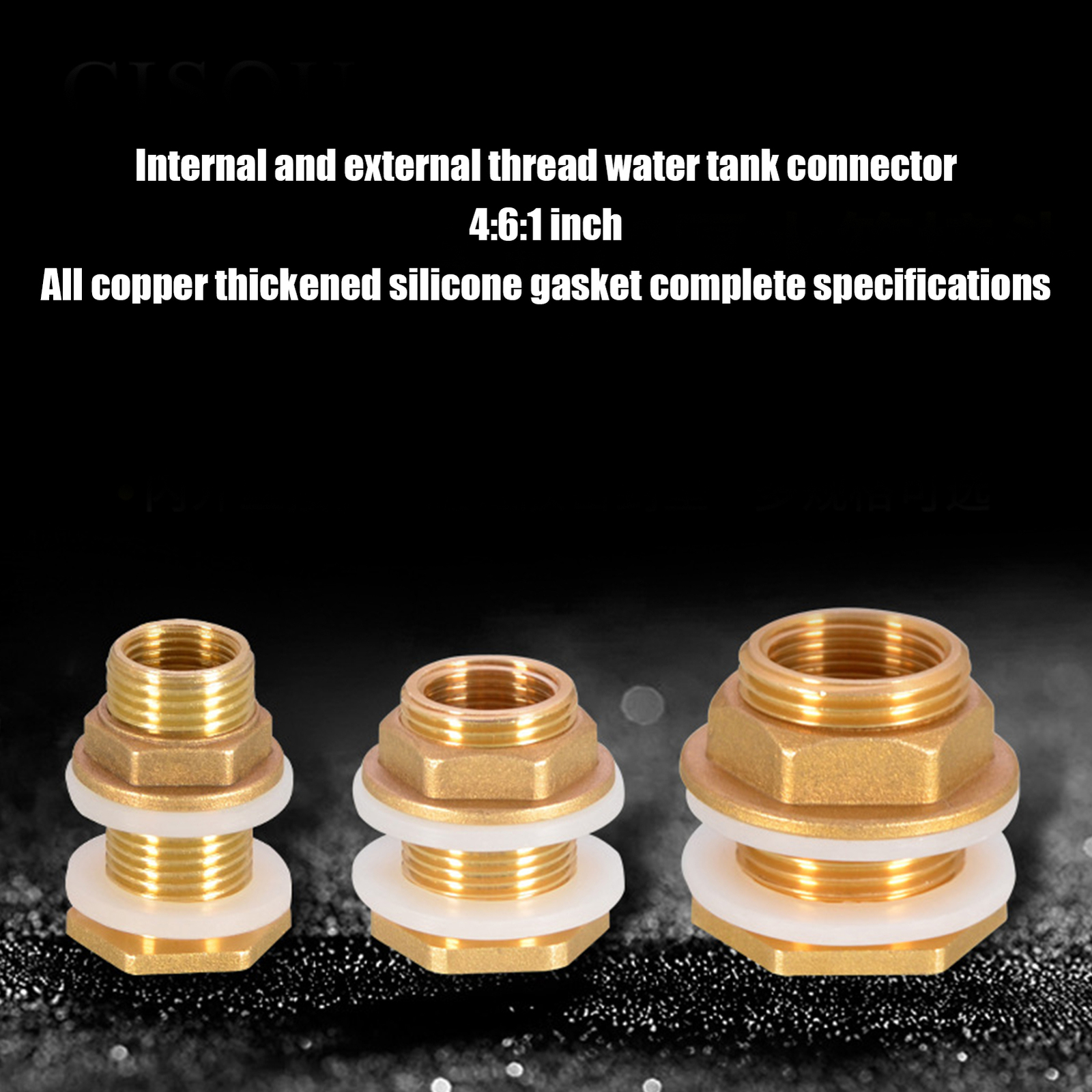 Soild Brass Water Tank Connector Theaded Bulkhead Fitting Garden Hose Fitting