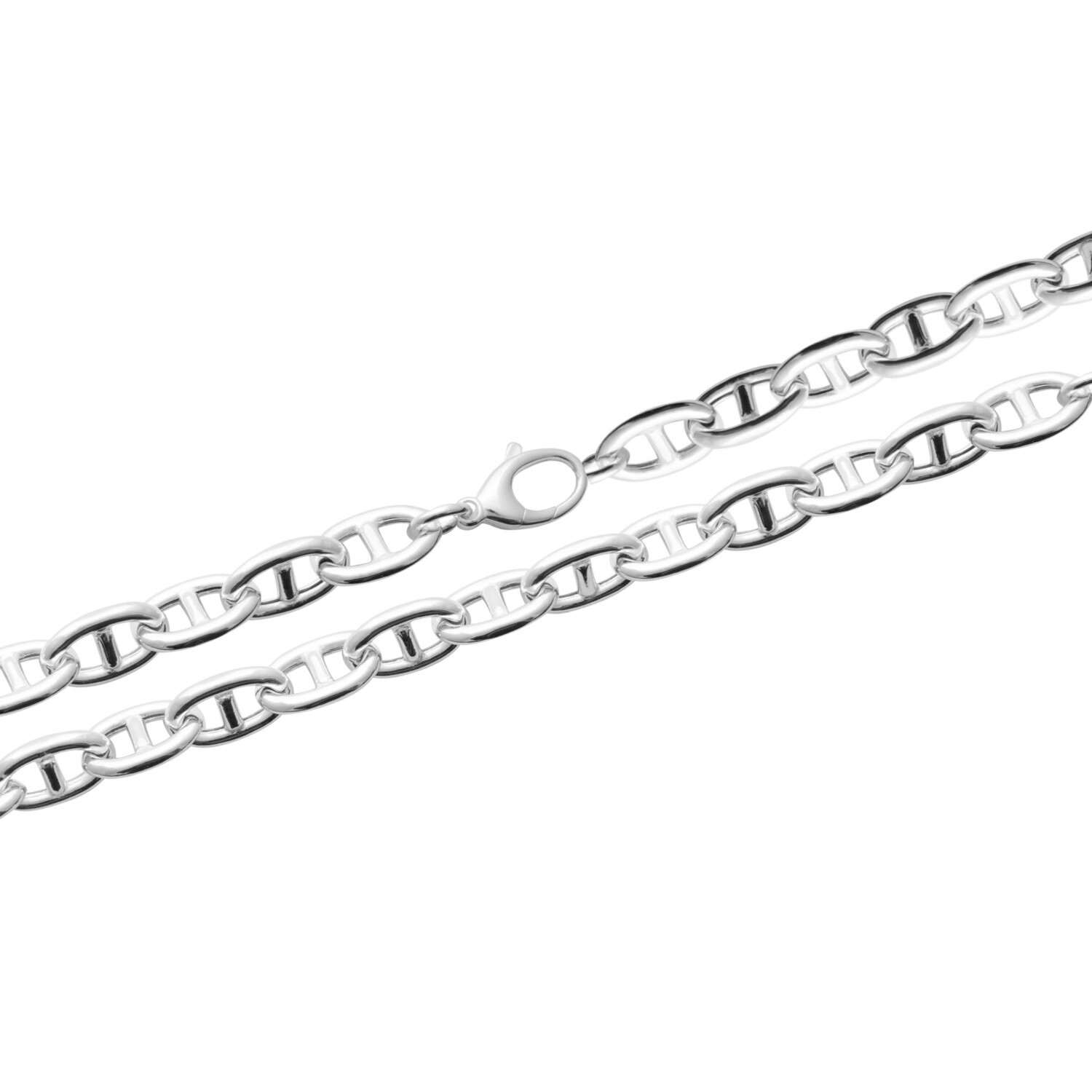 Bracelet maille marine argent 925 rhodié femme sans nickel maillon ancre
