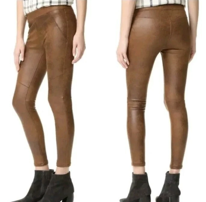 Suede leather leggings sale