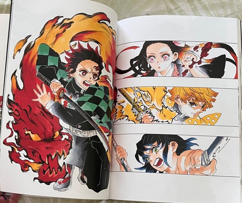 JAPANESE DEMON SLAYER ART BOOK KIMETSU NO YAIBA KOYOHARU GOTOGE COLOR DRAWINGS - Picture 7 of 12