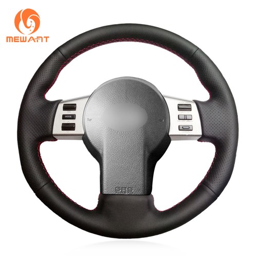 Black Genuine Leather Steering Wheel Cover for Nissan 350Z Infiniti FX FX35 FX45 - Picture 1 of 9