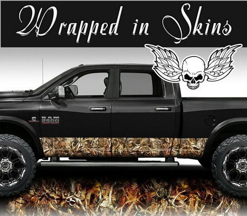 Buck Skull Blaze Camo MATTE Rocker Wrap Truck Wrap Camouflage #08 26' - 6 Panels - Bild 2 von 5