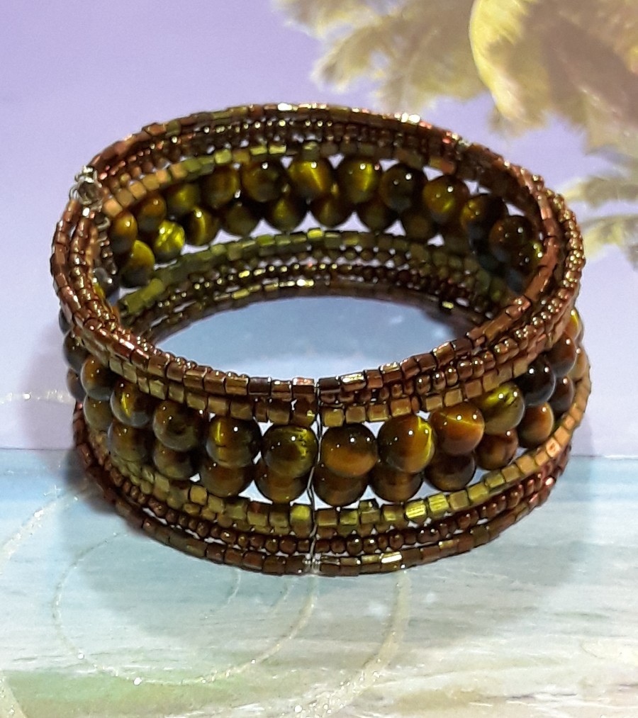Multi Layer Memory Bohemian Copper and Brown Tige… - image 2