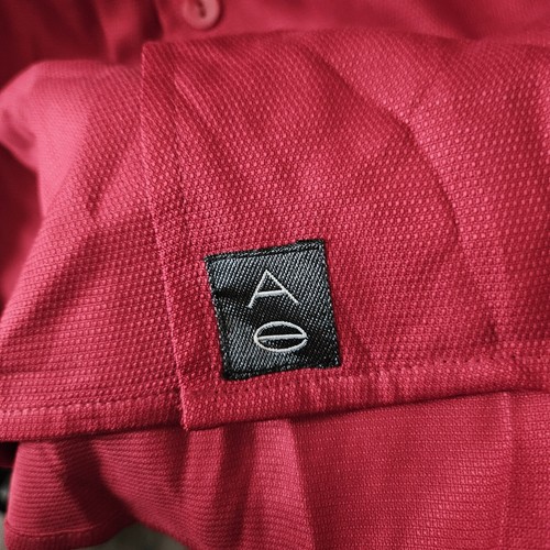 American Essentials Saks Fifth Avenue Size XL Cranberry Red Long-sleeved Button - Picture 9 of 20