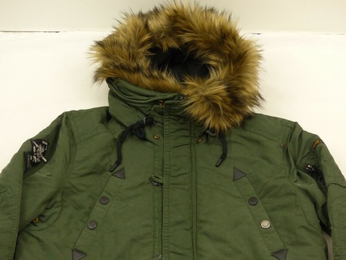 KHUJO Informal Volantes Cazadora Abrigo Parka N - 3B Verde Oliva Gr: XL  Punta | eBay