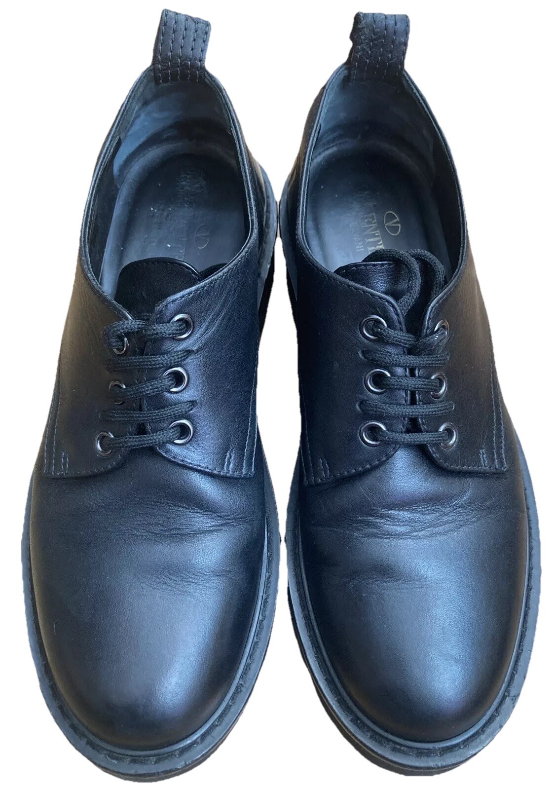 SAOLA Scarpe derby stringate Valentino in pelle nera taglia EU 37 5