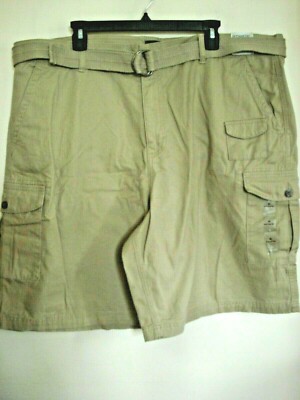 Mens Shorts Belted Cargo Shorts 44 Outdoor Life Tan
