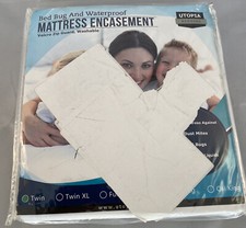 Utopia Mattress Encasement/Protector Washable Twin New In Bag @31