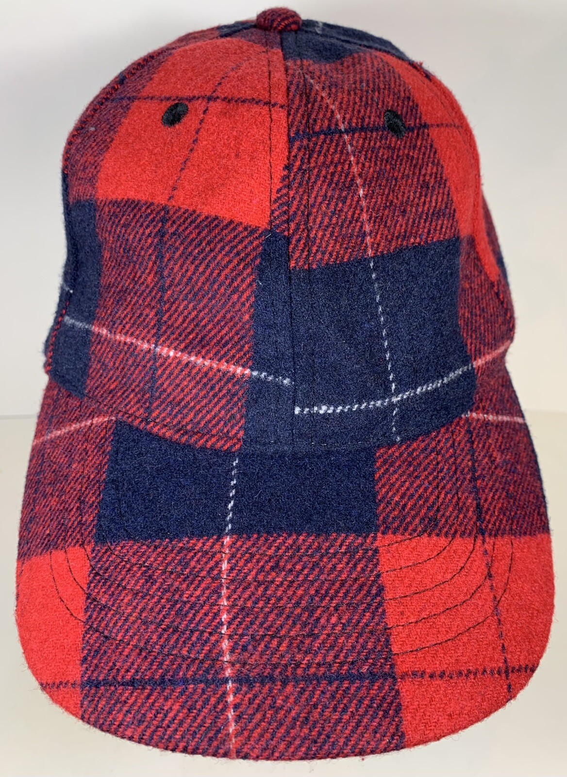 Checkered Blank Hat Gingham Checked Pattern Red C… - image 2