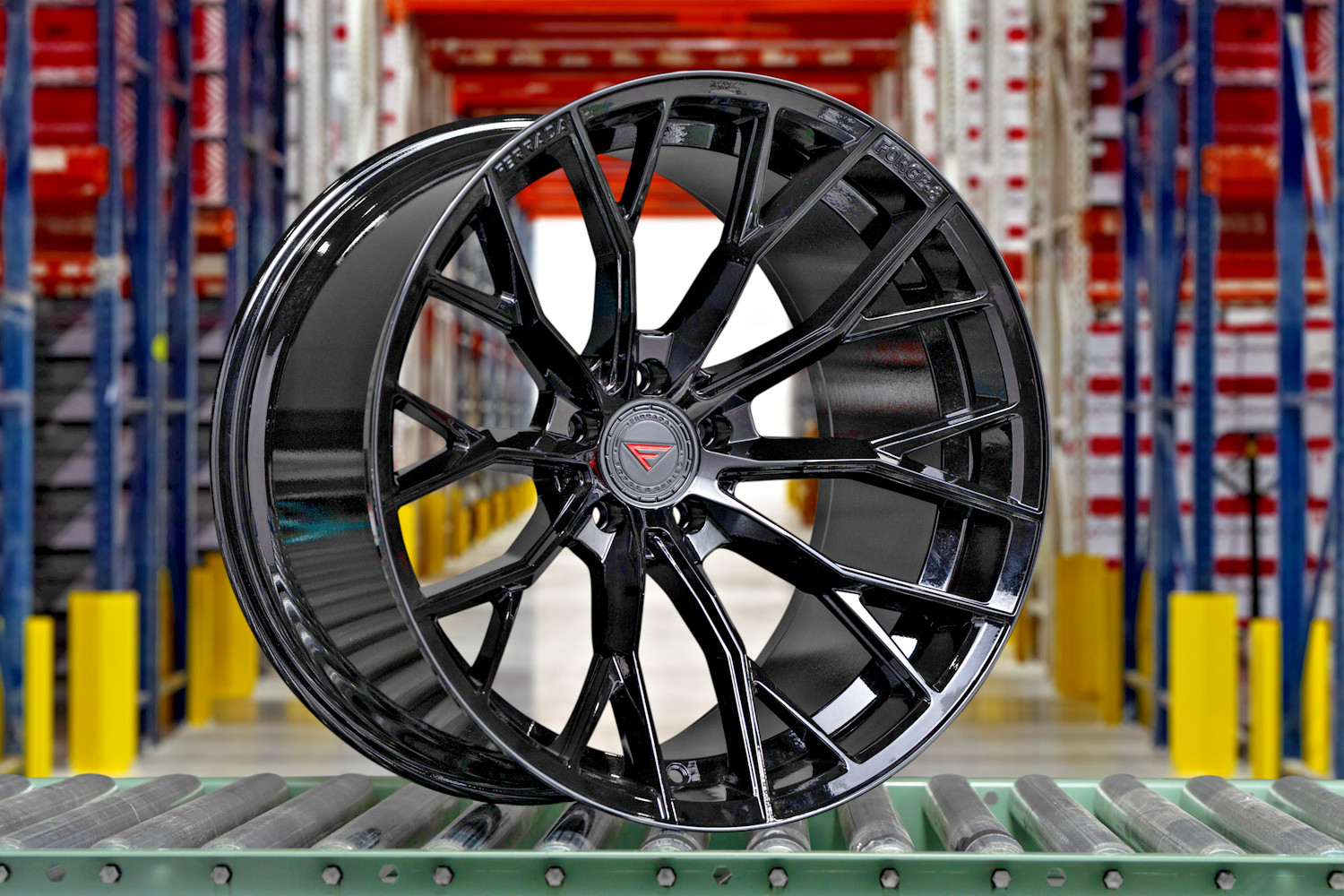 20” FERRADA FR9 OBSIDIAN BLACK WHEELS SPACERS FOR LAMBORGHINI HURACAN 20X9 & 11