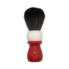 Red  White Tall Synthetic Shaving Brush 26mm - by West Coast Shaving Used 