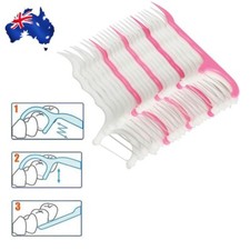 Dental Floss Picks Waxed Teeth Toothpicks Stick Sword Oral Care AU