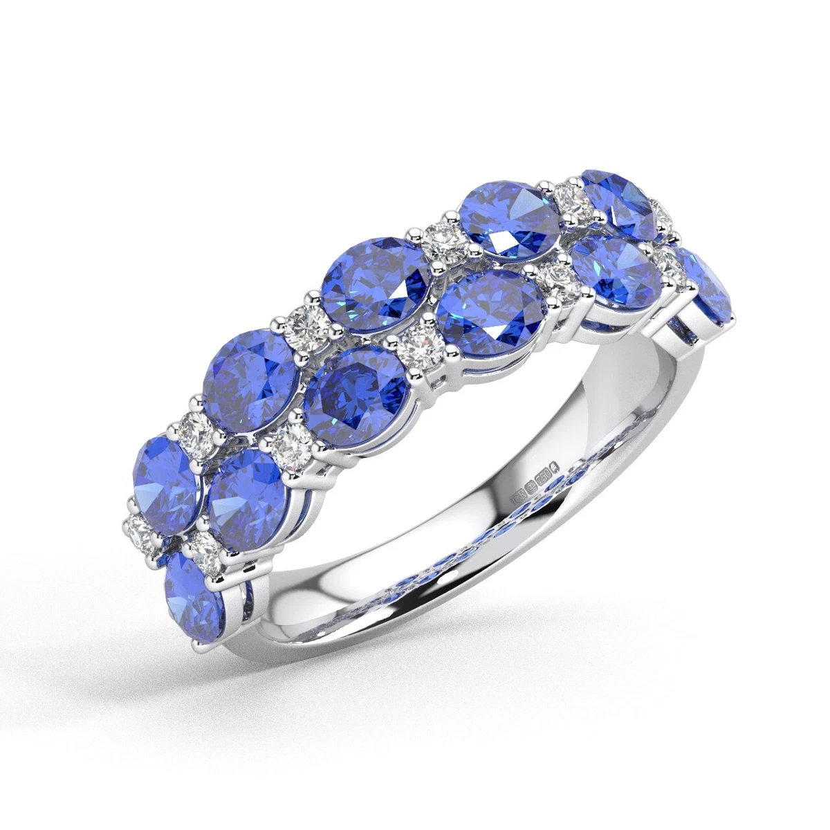 Platinum and sapphire eternity best sale ring