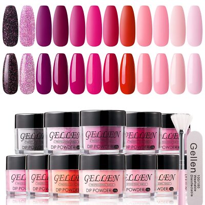 Nail Powder Dip Kit-12 Colors Nailboo Dipping Powder Starter Set Glitter