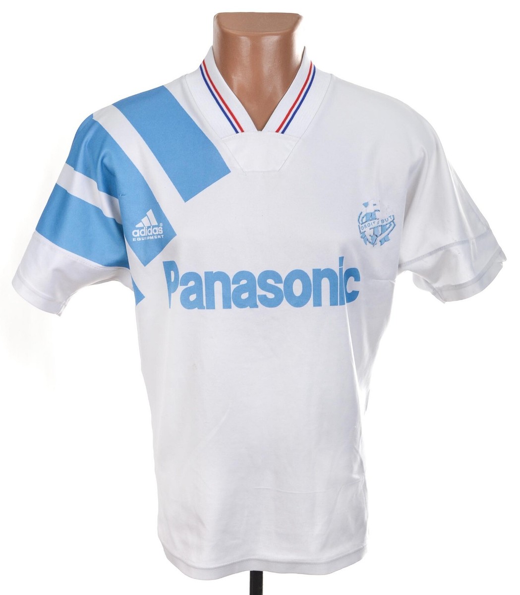 OLYMPIQUE DE MARSEILLE 1991/1992 HOME FOOTBALL SHIRT JERSEY ADIDAS