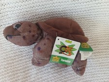 Wild Republic Desert Tortoise Plush Toy 8" Long Brown Shell, spotted legs - 2013