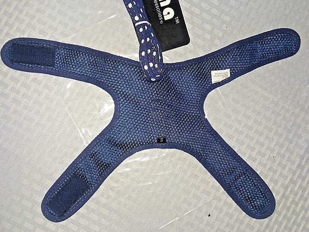 DOG HARNESS & LEASH SET, BLUE or PINK POLK A DOT