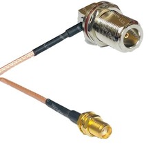 RG316 N Female Bulkhead Angle to SMA FEMALE RF Cable Rapid-SHIP LOT