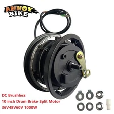 DC Brushless 10 inch Split Motor Drum Brake 36V48V60V 1000W Scooter Hub Motor