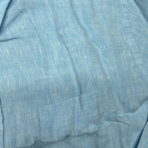 UNTUCKit Grachetto WF Shirt Mens 3XL Blue 100% Linen Button Up Long Sleeve New - Picture 5 of 11