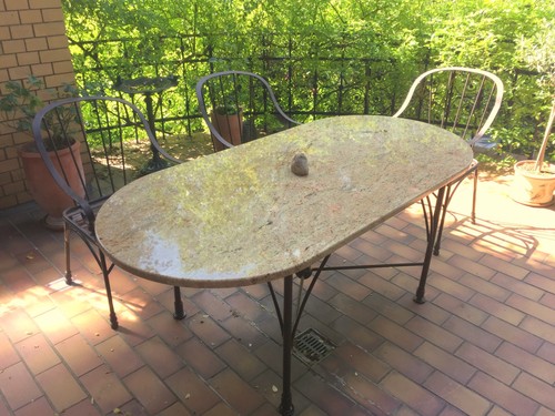 Naturstein Tischplatte Granit Madura Gold oval Terrassentisch Esstisch Garten - Bild 8 von 8