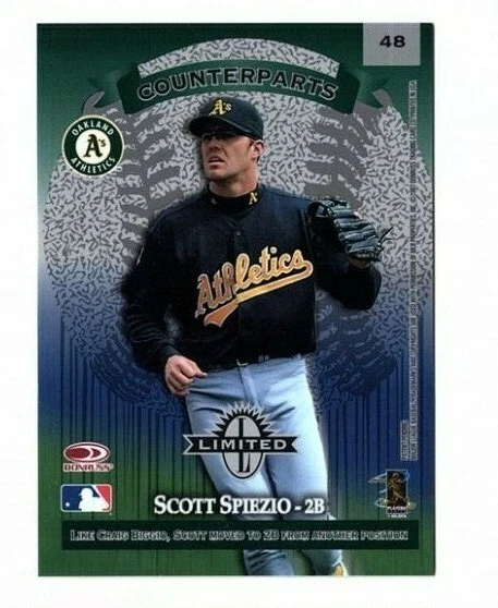 1997 Donruss Limited Limited Exposure Craig Biggio Scott Spiezio #48 HOF - Image 2 of 2