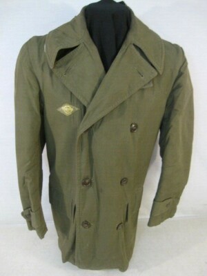 WWII Era US Army M1938 Mackinaw Cold Weather Coat - 3rd Pat - Size