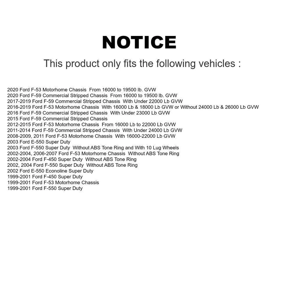 Rotor de freno de disco 8-66761 para Ford F-59 chasis comercial despojado E-550 Duty Foto 2 de 4