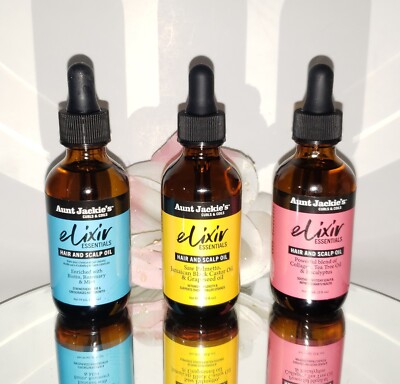 Aunt Jackie's Elixir Essentials Hair and Scalp Oil Treatment 2oz YOU CHOOSE