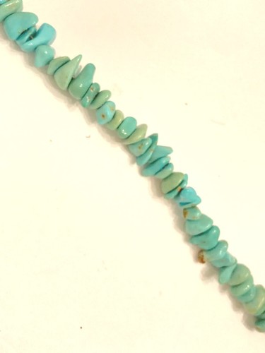 BOULDER TURQUOISE Necklace Vintage Native American Nugget Sterling Melon Beads - Picture 4 of 4