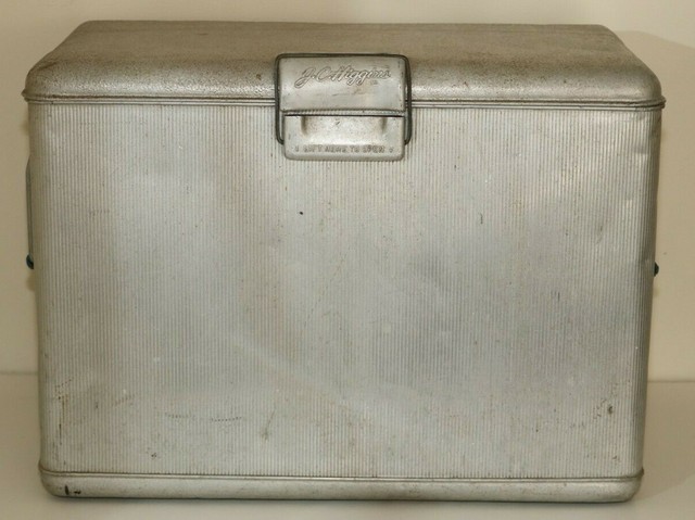 vintage metal ice chest