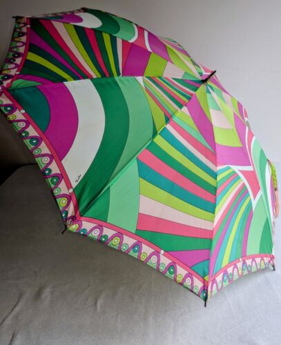 EMILIO PUCCI Colorful UMBRELLA 1960 Vintage PARASOL Braniff Airlines Ad Campaign - Picture 6 of 16