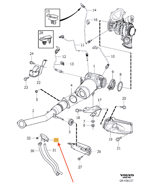 2018 Volvo Xc40 LHD Exhaust Pressure Sensor 31697984 for sale online eBay